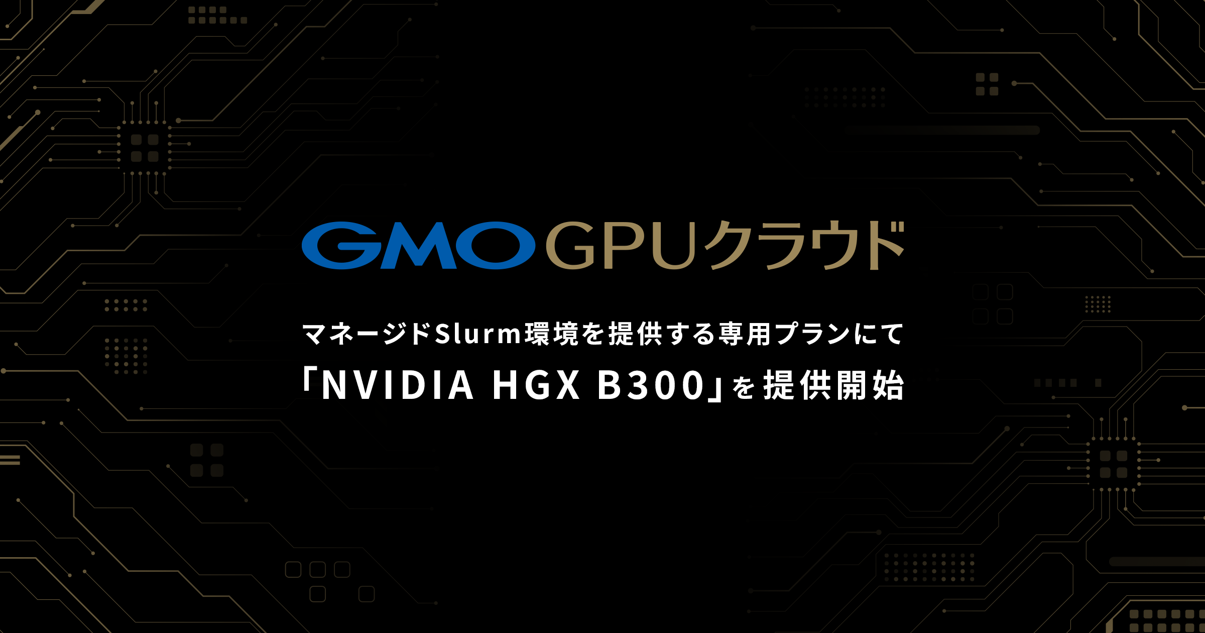 GMO GPUクラウド Slurmサービス専用プランにてNVIDIA HGX B300提供開始